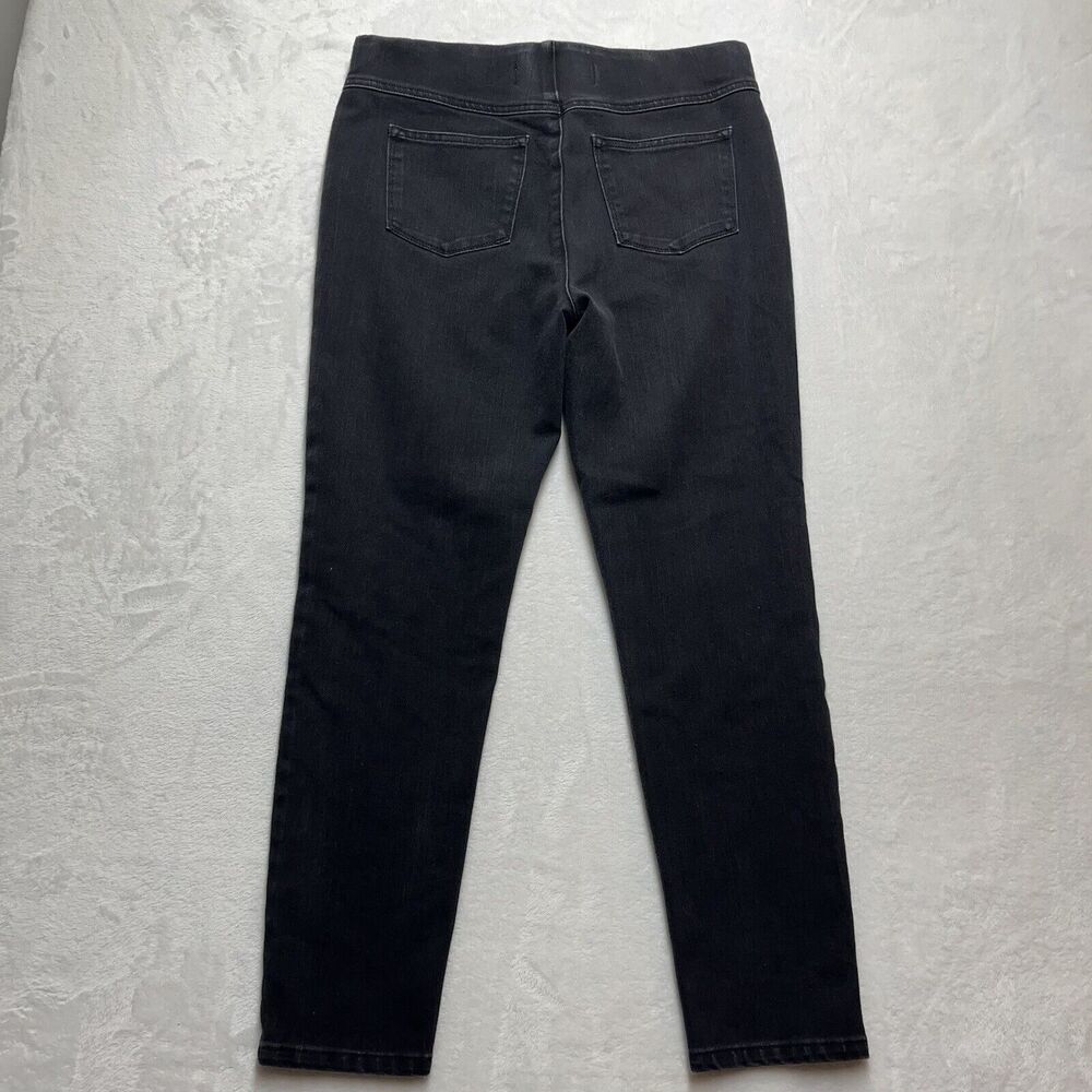 Soft‎ Surroundings Pull On Jeans Womens Medium Stretch Waist Black Wash Cropped - Picture 8 of 8